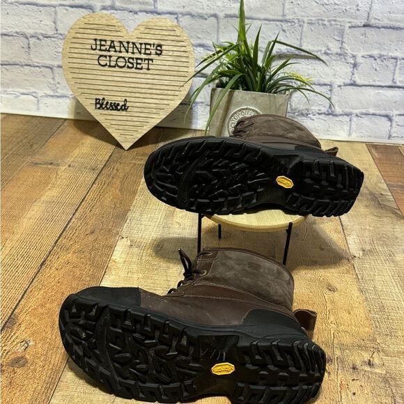 UGG Hilgard Men's 10.5‎ Brown Leather Ankle Shearling Vibram Snow Boot - Picture 4 of 12